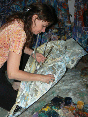 Francine dans l'atelier